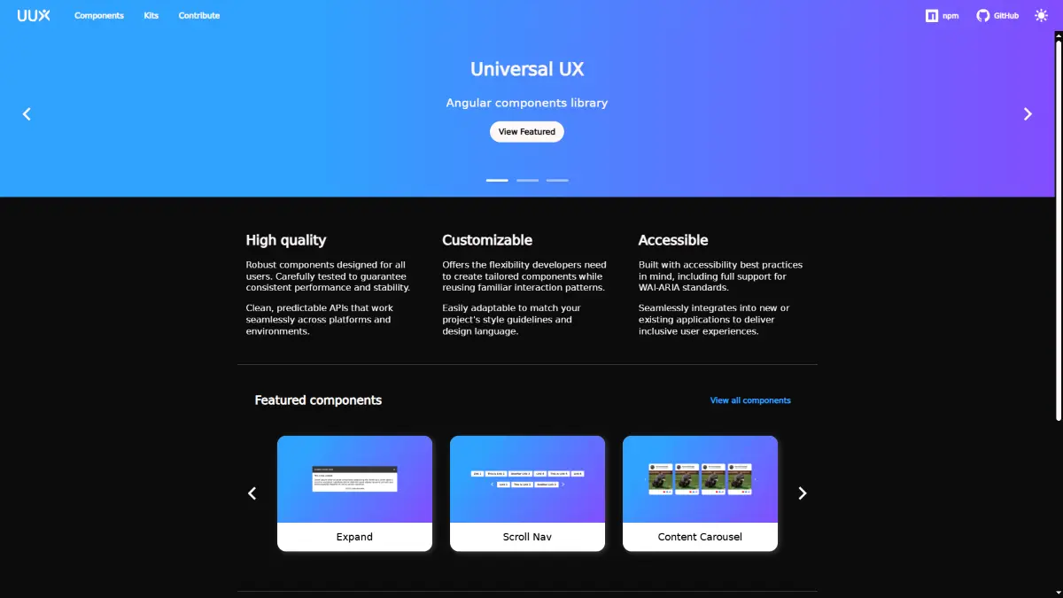 Universal UX • Angular